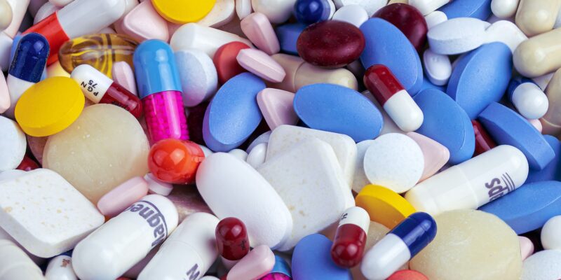 a photo with pills and tablets