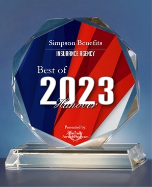 A plaque with the words Best of 2023 Hanover